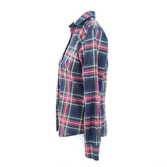 J. CREW Factory Perfect Fit Tartan Plaid Button Down Shirt Small Long Sleeve - Picture 4 of 8